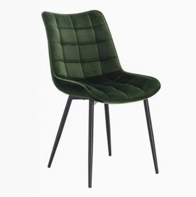 Elegantní měkké sametové jídelní židle